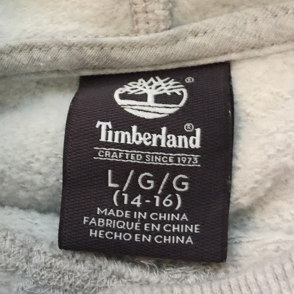 EUC Timberland Light & Dark Grey Hoodie, L / 14-16 - Picture 3 of 6